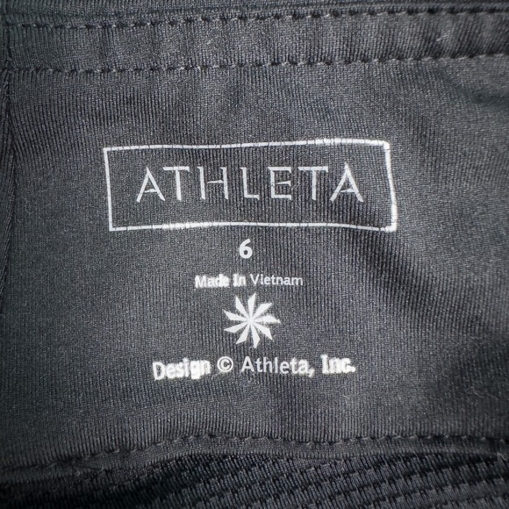 Athleta Swift Zip Skort Size 6 Black White Floral Tennis Pickleball Golf 819678 - Picture 3 of 16